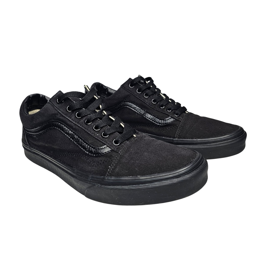 Vans Old Skool Mens 10.5 Black Triple Black Low Top Skate Shoes Classic